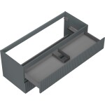 MEXEN/S - Rivel koupelnová skříňka pod umyvadlo 120, 2 zásuvky, reliéf , grafit mat 91A20-12047-2-BFF66