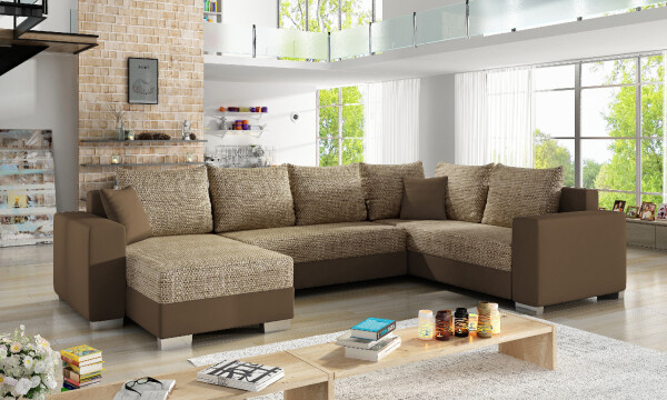 Sedací souprava Marco Provedení: Levá U, látka: Berlin 03/ Soft 15 brown