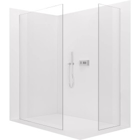 CERANO Sprchová zástěna Walk-in Crystal T L/P - 10 mm - bezvzpěrový systém - chrom, transparentní sklo - 160x120x200 cm