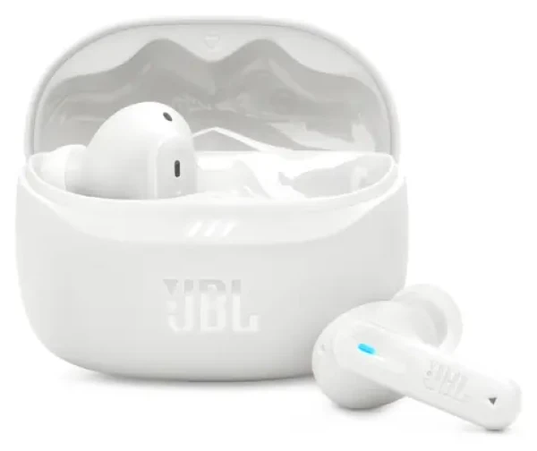JBL Tune Beam 2 bílá / Bezdrátová sluchátka do uší / Bluetooth 5.3 / výdrž 12 h