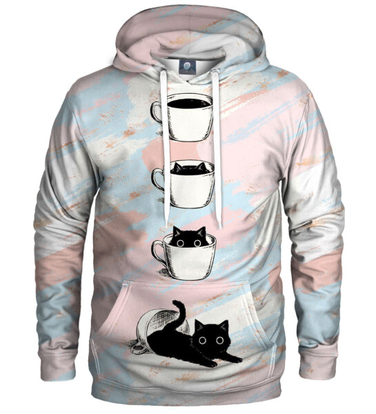 Aloha From Deer Black Catfee Hoodie H-K AFD658 Pink