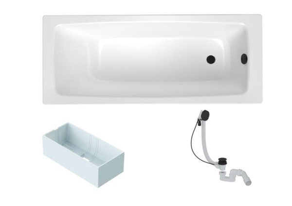 Obdélníková vana SAT Feel 150x70 cm smaltovaná ocel levá i pravá SATBVFEEL1504 SATBVFEEL1504