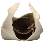 Trendy kožená dámská kabelka na rameno Betania, krémová