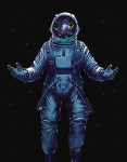 Antistresové omalovánky TSvetnoy TSvetnoy, LG239e, Diamond painting - diamantové malování, 40 x 50 cm, Kosmonaut