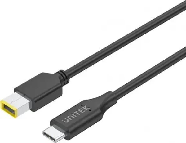 Unitek C14115BK-1.8M černá / Napájecí kabel / USB-C - DC-in / pro notebooky Lenovo / 1,8 m (C14115BK-1.8M)