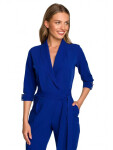 Dámský overal se šálovým límcem královská modř - Stylove XXL