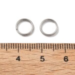 Rozdělovací kroužek z nerezové oceli - platinový - Ø 8 x 0,75 mm - 1 ks