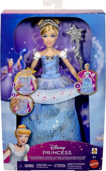 Panenka Disney Princess Popelka se svítícími šaty a zvuky - Mattel Disney
