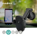 Nedis Držák telefonu do auta na okno / Držák do auta / univerzální / pro telefony 4,5–7” / rameno 14,3 cm (SCMT110BK)