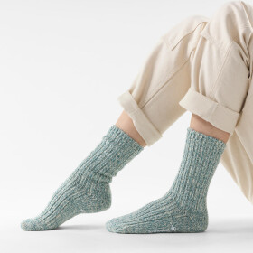 Dámské merino ponožky SMARTWOOL Women's Everyday Cozy Heritage Rib Crew, Dusty Teal velikost: 38-41 (M)
