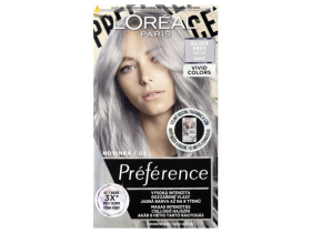 L'Oréal Paris Préférence Vivid Colors permanentní barva na vlasy 10.112 Soho - Silver Grey, 60+90+54 ml