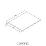 CERANO - Deska pod umyvadlo Navira Slim - černá matná - 70x1,8x46 CER-8050BD7928