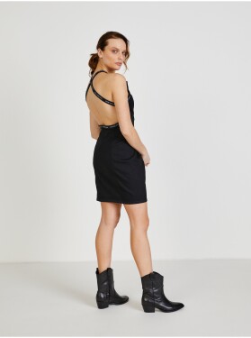 Černé dámské pouzdrové šaty odhalenými zády Calvin Klein Jeans dámské