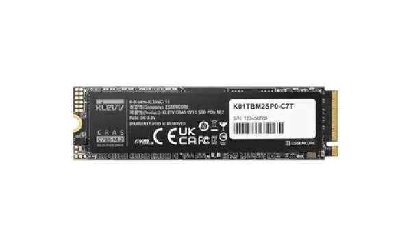Klevv C715 256GB / SSD / M.2 2280 / PCIe 3.0 x4 NVMe / 3D TLC / čtení: 3000 MB/s / zápis: 2000 MB/s (K256GM2SP0-C7T)