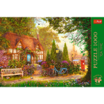 Puzzle Premium Plus - Čajový čas: Došková chalupa 1000 dílků 68,3x48cm v krabici 40x27x6cm - Trefl