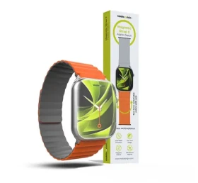 Mobile Origin Magnetic Watch Strap II řemínek pro Apple Watch 49mm/46mm/45mm/44mm oranžová/šedá (AWMS-02-ORG-GRY)