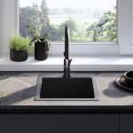 REA - Ocelový dřez Leo 40 Black ZLE-06002