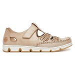 Polobotky Rieker 49958-61 Přírodní kůže (useň)/-Přírodní kůže (useň)