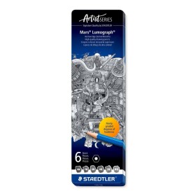 Staedtler Mars Lumograph 100 G6 sada 6 grafitových tužek, kovové