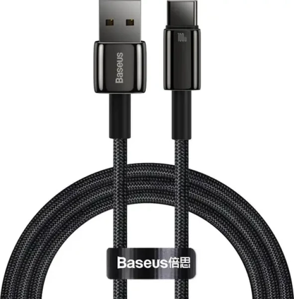 Baseus CAWJ000001 Kabel USB-A (M) - USB-C (M) 1 m černá / 100W (CAWJ000001)