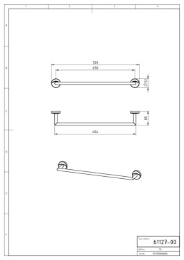 NOVASERVIS - Držák ručníků 450 mm Metalia 11 chrom 0127,0