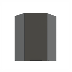 Horní rohová skříňka Aria ANT 60x60 GN-90 1F (45°) Barva korpusu: Antracit, Barva dvířek: GR - Graphite AFM
