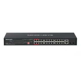 Mercurys MS128GP / Switch / 24x PoE+ / 2x 1GB UpLink / 2x SFP (MS128GP)