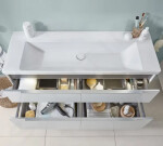 VILLEROY & BOCH - Subway 3.0 Umyvadlo 1300x470 mm, bez přepadu, bez otvoru pro baterii, CeramicPlus, Stone White 4A70D3RW