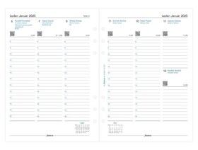 FILOFAX kalendář 2025 A5, týden/2 str, linky, ČJ+SJ