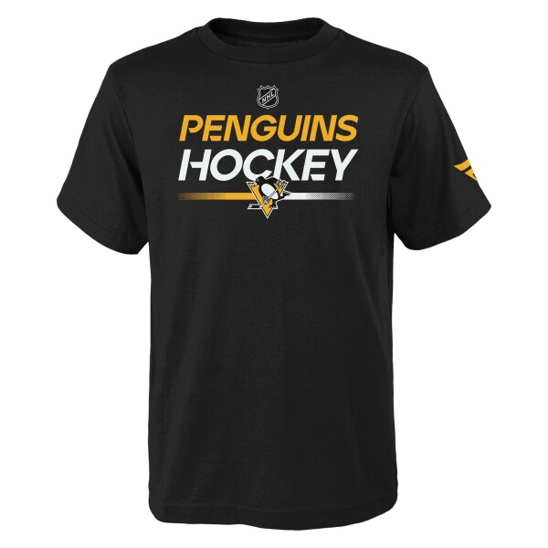 Outerstuff Dětské Tričko Pittsburgh Penguins Apro Wordmark Ss Ctn Tee Velikost: Dětské 14 let)