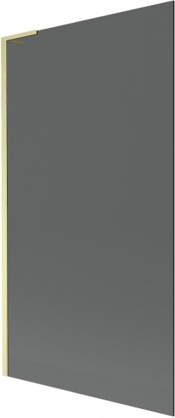 MEXEN/S - Next L vanová zástěna FIX 100 x 150, grafit, zlatá kartáčovaná 895-100-000-03-40-55