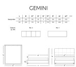 Materasso Čalouněná postel GEMINI boxspring ROZMĚR: 2x (90x200) cm - boxspring,šedá