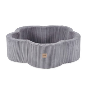 PLUSH NEST PLUSH NEST Suchý bazén Květinová zóna Prémiový šedý manšestr 95 × 30 cm