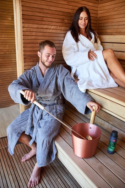 Župan do sauny - unisex, ŠEDÝ, vel. XL