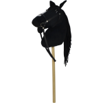 Černý kůň na tyči 73 cm, s černým batohem, se zvukem koně