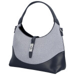 Trendy dámská koženková kabelka do ruky Lussy, tmavě modrá