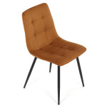 Jídelní židle, žlutá, sametová látka, DCL-X7015 YEL2