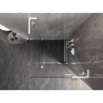 MEXEN/S - Lunar L sprchový kout dveře křídlové pravá 90 x 90, transparent, bílá 834L-090-090-20-00-P