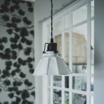 Strömshaga Závěsná lampa Margareta Antique White, bílá barva, kov, textil