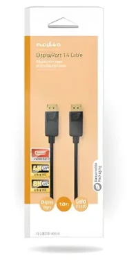 Nedis DisplayPort - DisplayPort 1 m černá / DisplayPort kabel / DP 1.4 / 8K 60 Hz / pozlacené konektory (CCGB37014BK10)