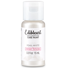 Metalická barva tekutá 15ml Pearl White - Sweet Sticks