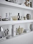 Bloomingville Skleněná váza Zorya Silver, stříbrná barva, sklo