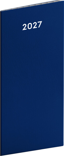 NOTIQUE Vreckový diár Modrý 2027, plánovací mesačný, 8 x 18 cm