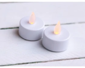 LED čajová svíčka (2 ks) bílá, 3,8 cm