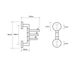 RAV Slezák - COLORADO - Koupelnový doplněk Trojháček otočný 135 mm, Chrom COA0604 COA0604