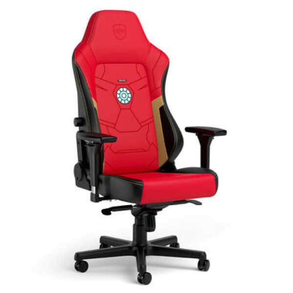 Noblechairs HERO Iron Man Edition / Herní židle / PU kůže / nastavitelná / pojízdná kolečka / nosnost 150 kg (NBL-HRO-PU-IME)