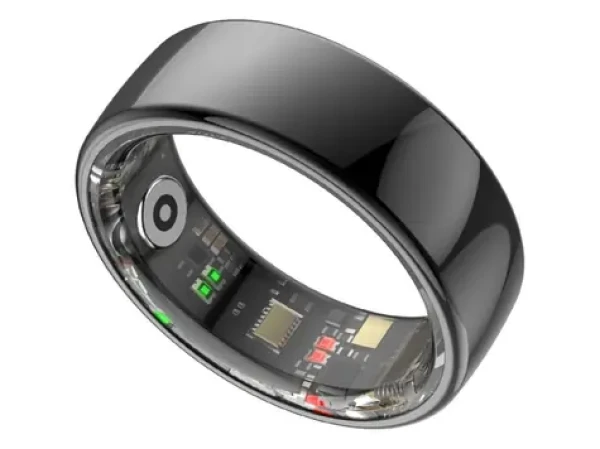 Powerton Smart RING PRO vel. 7 černá / Chytrý prsten / Bluetooth 5.2 / 15 mAh / IP68 (WPSR08-B7)