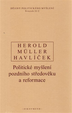 Dějiny politického myšlení II/2 - Aleš Havlíček