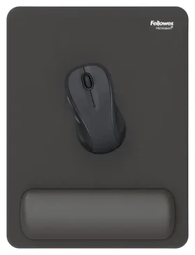 Fellowes BREYTA XL černá / Podložka pod myš a zápěstí / silikonová výplň / Microban / 280 × 210 mm