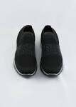 Měkké černé dámské nazouvací sportovní boty (BS1905-SP) Barva: odcienie czerni, Velikost: ONE SIZE